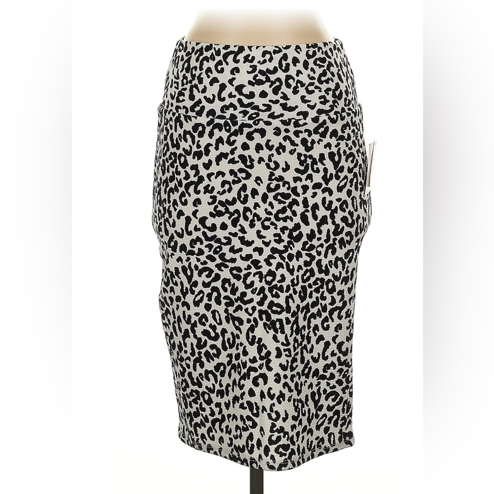 LuLaRoe Black and White Animal Print Pencil Skirt